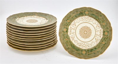 Lot 1355 - Set of Twelve Black Knight Gilt-Decorated...