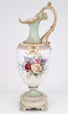 Lot 1442 - Berlin Porcelain Floral Decorated Ewer Height...