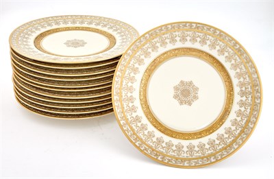 Lot 1380 - Set of Twelve Czechoslovakian Gilt-Decorated...