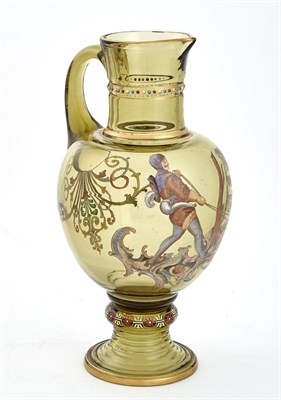 Lot 1461 - Lobmeyer Style Gilt and Enameled Glass Hunting...