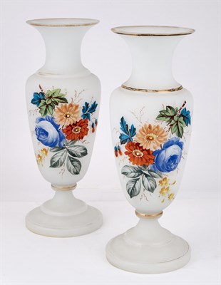 Lot 1393 - Pair of Continental Gilt, Enameled and Floral...