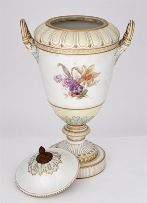 Lot 1368 - Berlin Porcelain Two-Handled Covered Urn with...