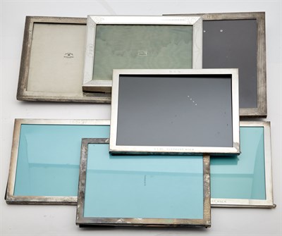 Lot 1234 - Group of Seven Sterling Silver Frames 20th...
