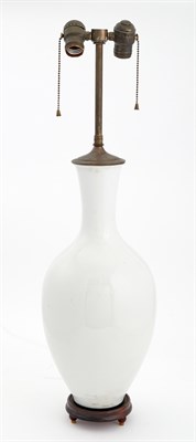 Lot 1149 - Group of Four Glazed Ceramic Lamps Height of...