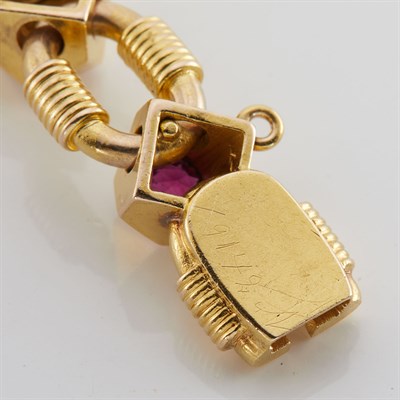 Lot 157 - Fabergé Jeweled Gold Bracelet Workmaster Oscar...