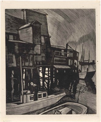 Lot 35 - Howard Cook (1901-1980) FOG IN EASTPORT (DUFFY...