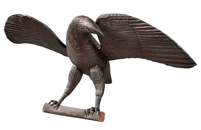 Lot 252 - Carved and Painted Pine Model of an Eagle...