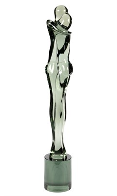 Lot 281 - Archimede Seguso Murano Glass Sculpture of an Embracing Nude Couple