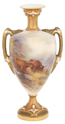 Lot 146 - Royal Worcester Porcelain Highland Cattle...