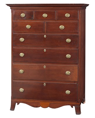 Lot 446 - Chippendale Tall Chest Height 61 inches, width...