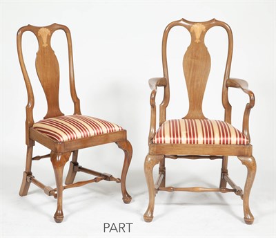 Lot 153 - Set of Eight George Style II Inlaid Beechwood...