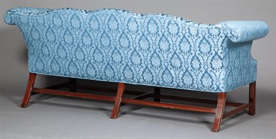 Lot 32 - Chippendale Style Mahogany Camelback Sofa...