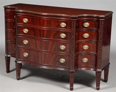 Lot 393 - George III Style Mahogany Serpentine Chest of...