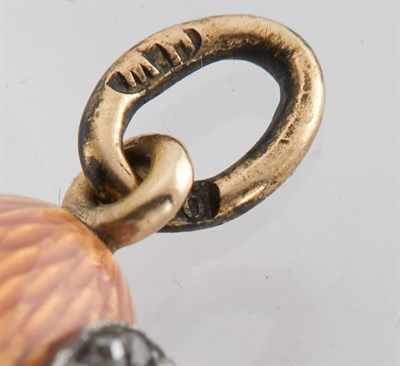 Lot 162 - Fabergé Jeweled Gold and Guilloché Enamel...