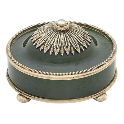 Lot 167 - Fabergé Silver-Mounted Nephrite Bell Push...