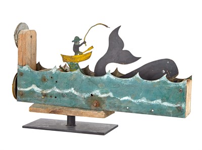 Lot 194 - Painted Wood and Metal Whaling Scene Of...