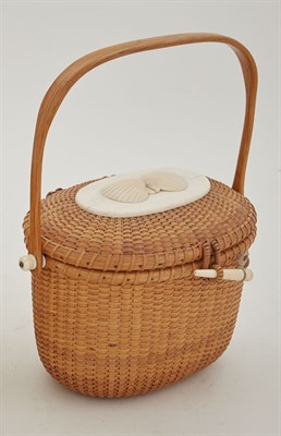 Lot 265 - Bill and Judy Sayle Lidded Lightship Basket...