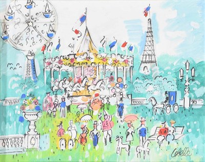 Lot 17 - Charles Cobelle French, 1902-1998 Carnival in...