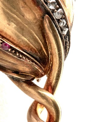 Lot 161 - Imperial Fabergé Jeweled Two-Color Gold and...
