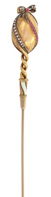 Lot 161 - Imperial Fabergé Jeweled Two-Color Gold and...