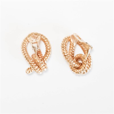 Lot 239 - Pair of Gold Knot Earclips