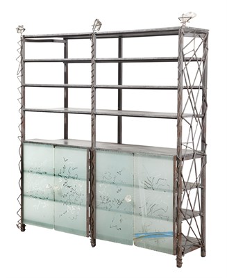 Lot 9 - Marco De Gueltzl Painted Metal, Wood and Glass...