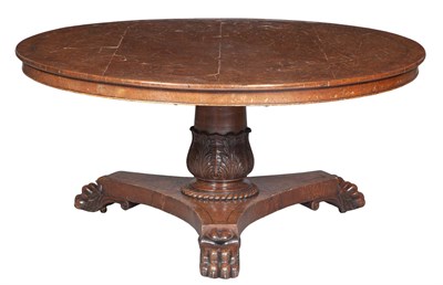 Lot 323 - George IV Burr Elmwood and Oak Center Table...