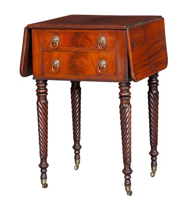 Lot 295 - Classical Mahogany Drop-Leaf Table Early 19th...