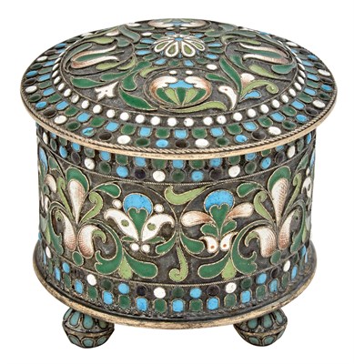Lot 38 - Russian Parcel-Gilt Silver and Cloisonné...