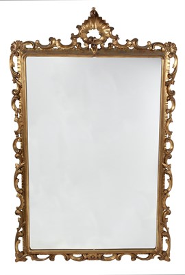 Lot 205 - Rococo Style Giltwood Overmantel Mirror Height...
