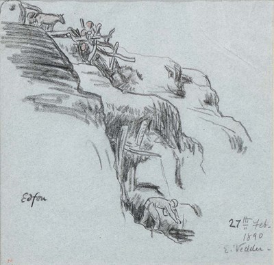 Lot 82 - Elihu Vedder American, 1836-1923 Man Working...