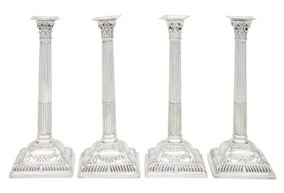 Lot 195 - Set of Four George III Sterling Silver...