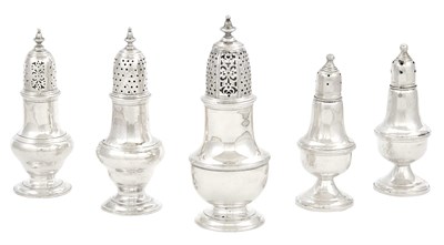 Lot 255 - Assembled Set of Three George II Sterling...