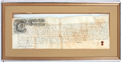 Lot 27 - [COLONIAL - NEW JERSEY]
BIDDLE, JOHN. Manuscript indenture on vellum, signed.
