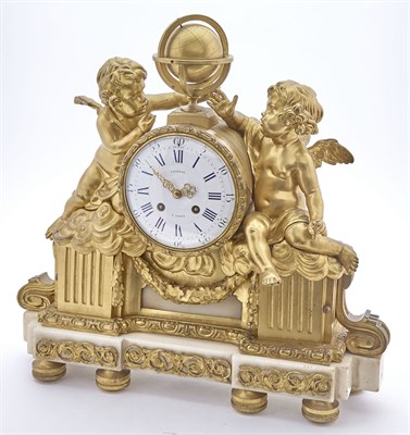 Lot 364 - Louis XVI Style Gilt-Bronze and White Marble...