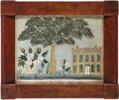 Lot 167 - Silk-on-Linen Needlework Sampler Worked by...