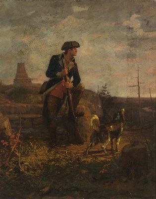 Lot 64 - Julian Scott American, 1846-1901 Sentry in a...