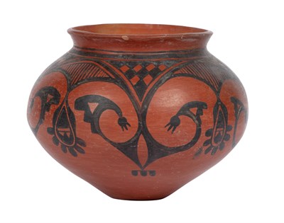 Lot 267 - San Ildefonso Pottery Vessel Painted in black...