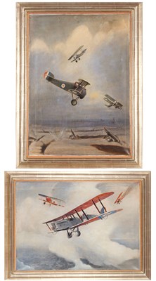 Lot 89 - 20th Century School (i) Dogfight Oil on canvas...