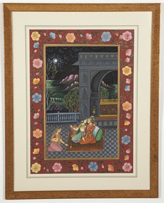 Lot 156 - Group of Three Indian Prints Depicting Courtly...