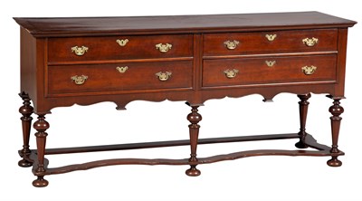 Lot 120 - William and Mary Style Inlaid Walnut Sideboard...