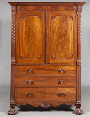 Lot 336 - George IV Mahogany Clothes Press
