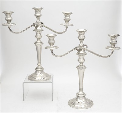 Lot 212 - Pair of Gorham Sterling Silver Three-Light...