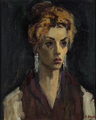 Lot 71 - Moses Soyer American, 1899-1974 Portrait of a...