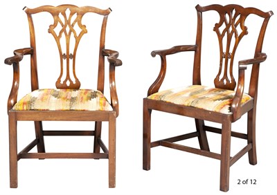 Lot 105 - Set of Twelve George III Style Mahogany Open...