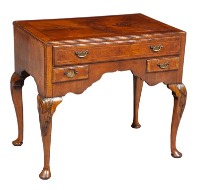 Lot 404 - George II Style Inlaid Walnut Dressing Table...