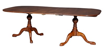 Lot 341 - George II Style Walnut Three-Pedestal Dining...