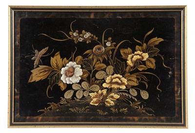 Lot 30 - Pair of Japanned Plaques Height 10 1/2 inches,...