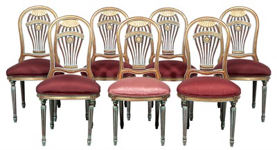 Lot 154 - Set of Seven Louis XVI Style Painted and...