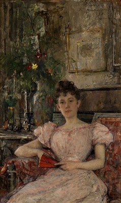 Lot 52 - Edgar Maxence French, 1871-1954 Young Lady...